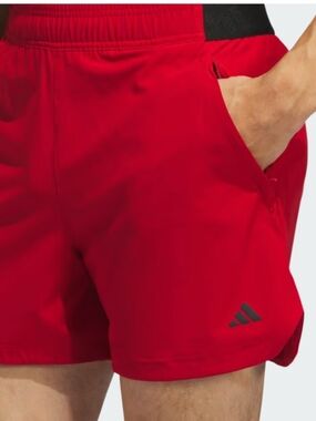 Adidas Red Men's Axis Knit 4.0 Training Shorts 7" Size Medium